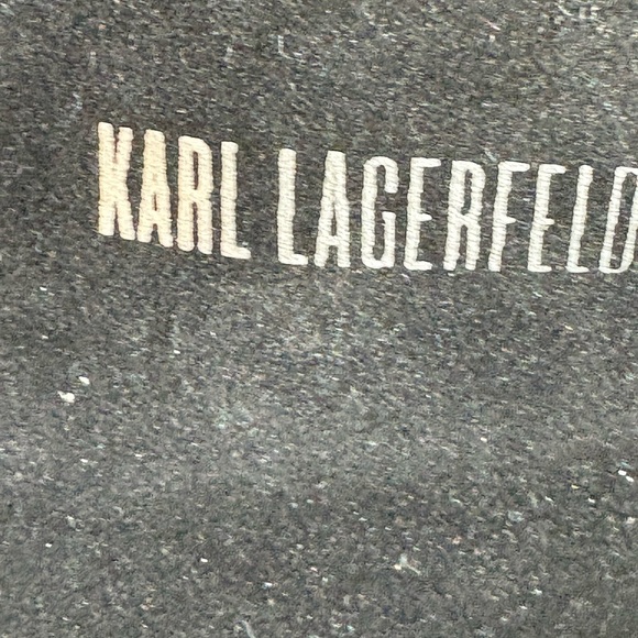 Karl Lagerfeld Black Eyeglass Sunglasses Case Faux Leather Zip Closure - Picture 4 of 5